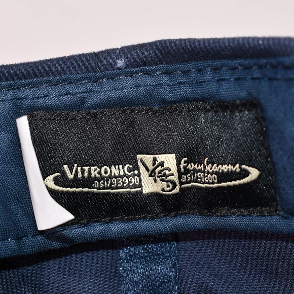 Vintage CNN Cable News Network Blue And Tan Suede Bill Strapback Cap!!! - Picture 6 of 7